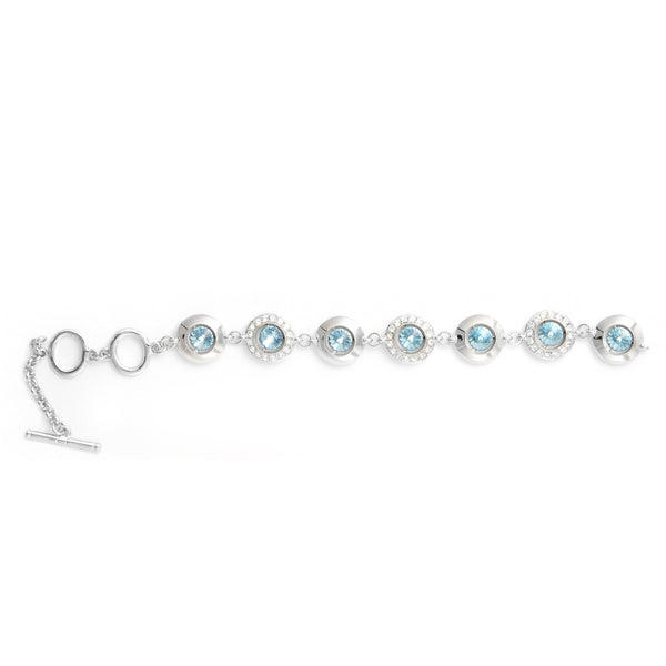 Silver Tone Round Link Bracelet