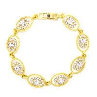 Gold tone oval link bracelet