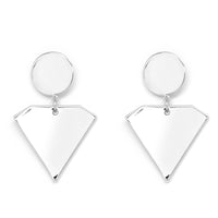 Silver Tone Geometric Earrings