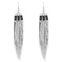 Silver Tone Tassel Earrings