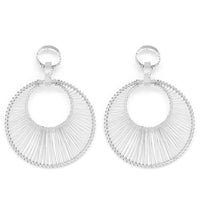 Silver Round Hanging Earrings