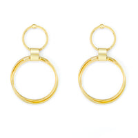 Gold Tone Round Drop Earrings