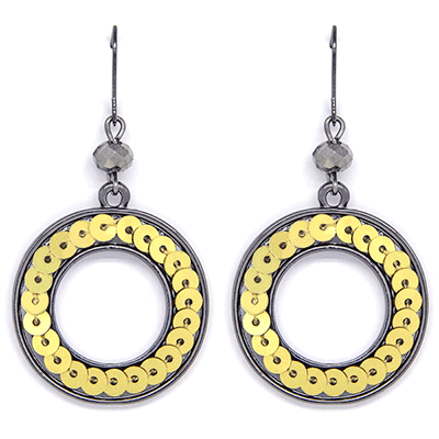 Gun Metal Tone Drop Earrings