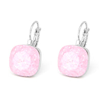 pink acrylic earrings with floating effect