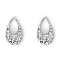 Teardrop earrings with fancy pattern