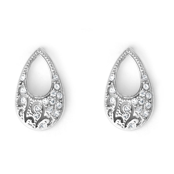 Teardrop earrings with fancy pattern