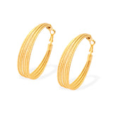 Gold Tone Multistrand Hoops