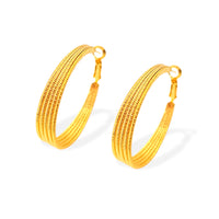 Gold Tone Multistrand Hoops