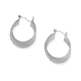 Silver Tone Multistrand Hoops