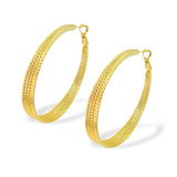 Gold Tone Multistrand Hoops