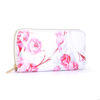 Elisa Pink and White Floral Purse