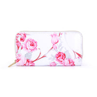 Elisa Pink and White Floral Purse