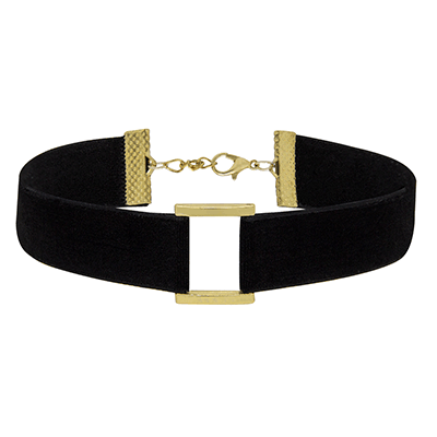 Black With Gold Tone Square-Shaped Desig
