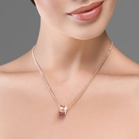 Stainless Steel Rose Gold 3pc Cylindrical Pendant